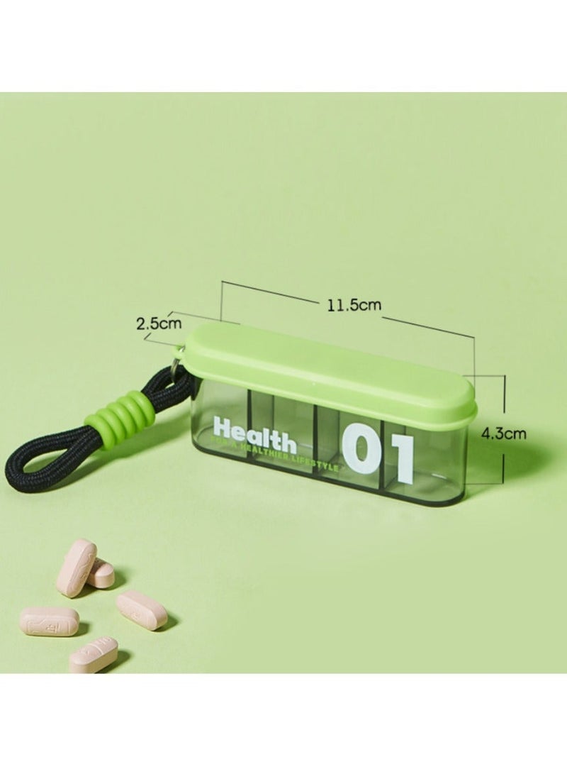 Weekly Pill Organizer +4-compartment mini pillbox 3 Times A Day, Portable Travel Pill Box 7 Day with Large Compartments, Portable Travel Pill Case for Vitamins, Medicine, Fish Oils, Supplements (Black) - Image 3